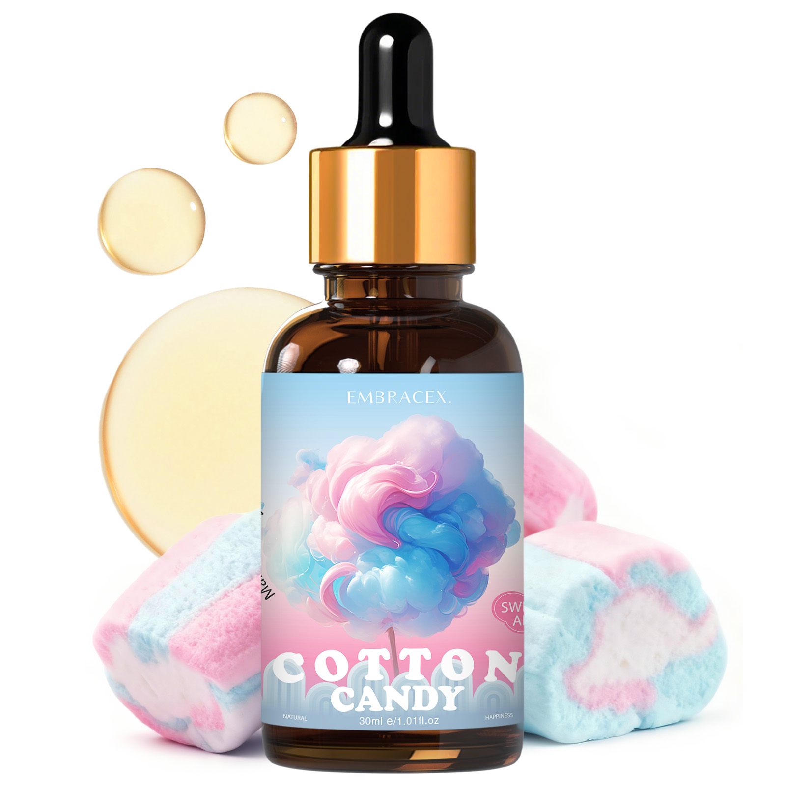 Candle Supplies Essential Oils - น้ำมันหอมระเหยคอตตอนแคนดี้ 30 มล. อุปกรณ์ในรถยนต์, โครงการ DIY,