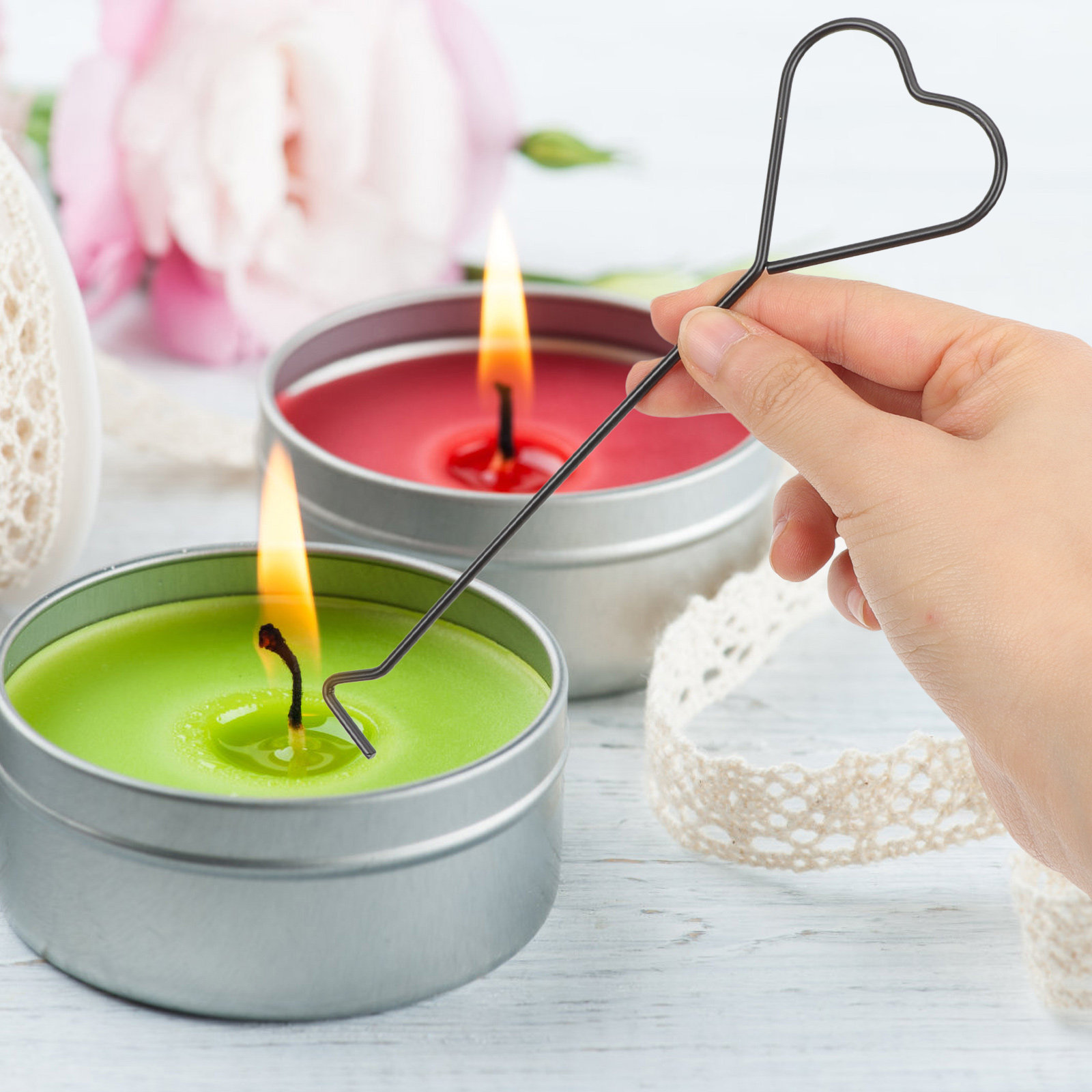 ที่ดับเทียนรูปหัวใจพร้อมด้ามจั - Wick Dipper Tool บทวิจารณ์และราคา